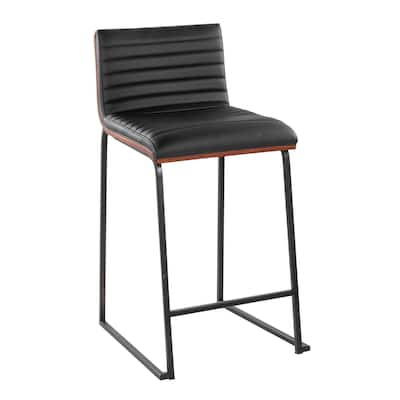 Silver Orchid Magda 26" Fixed-Height Upholstered Counter Stool (Set of 2)