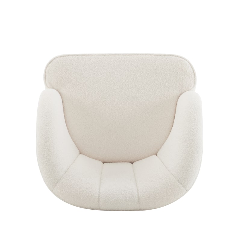White 28.25" Upholstered Accent Chair
