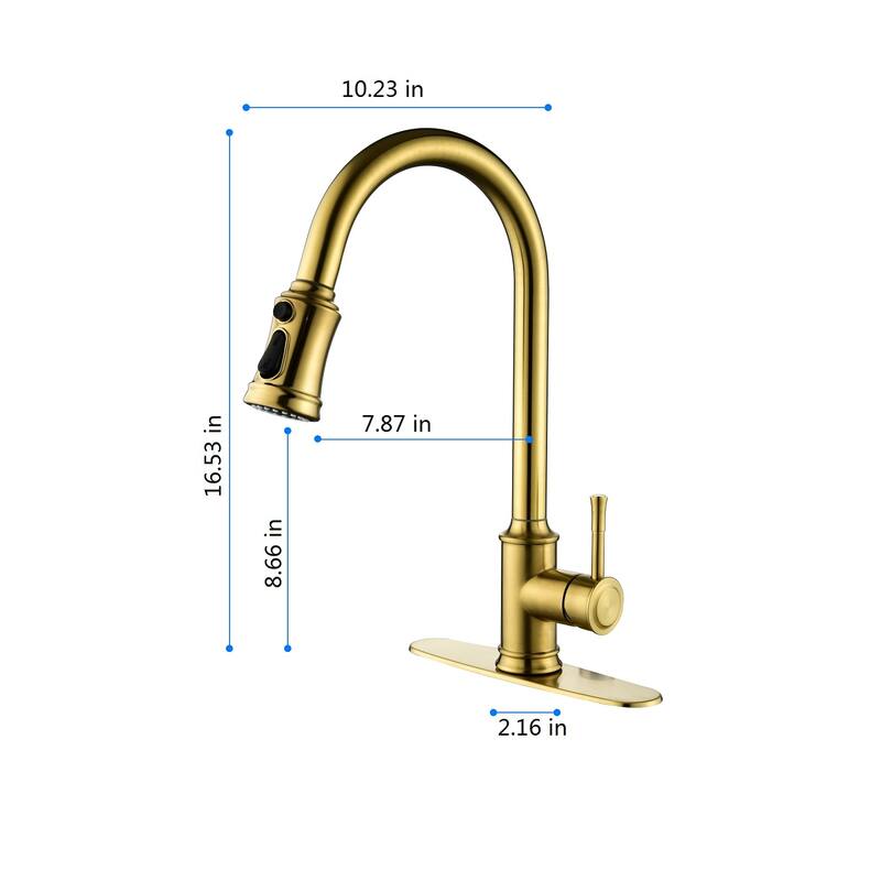 Touch Pull Down Sprayer Kitchen Faucet Pull Down Sprayer - 16.53*8.66*8.07