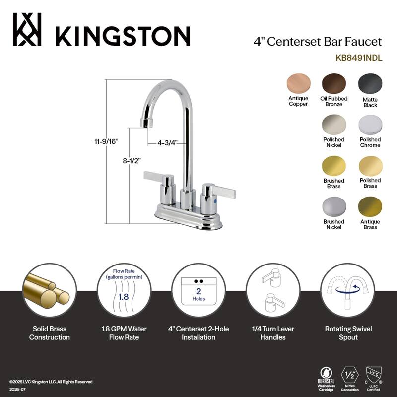 NuvoFusion 4 in. Centerset Bar Faucet