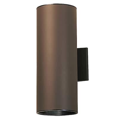 Kichler Cylinder 2 Light 15" Tall Outdoor Wall Sconce