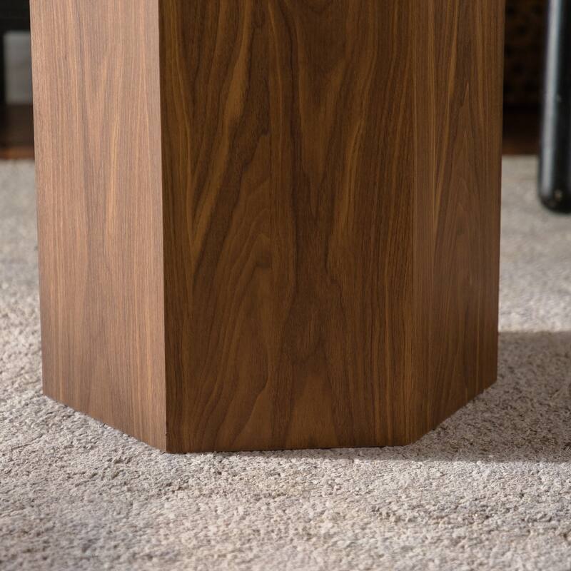 MDF Modern Nesting Imitation Wood Grain Coffee Table, Irregular Side Table, Set for Small Space Living Room Bedroom