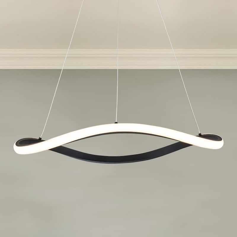 C Cattleya 24.75-inch Aluminum 3000K Modern LED Chandelier