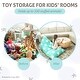 preview thumbnail 4 of 6, Tadpoles Bean Bag Chair Cover, Toy Organizer - Aqua Polka Dots