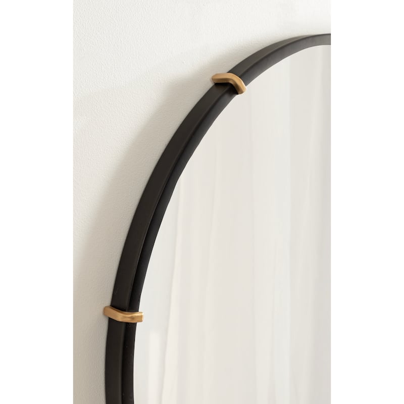 Kate and Laurel Venturi Round Metal Mirror - 27" Diameter