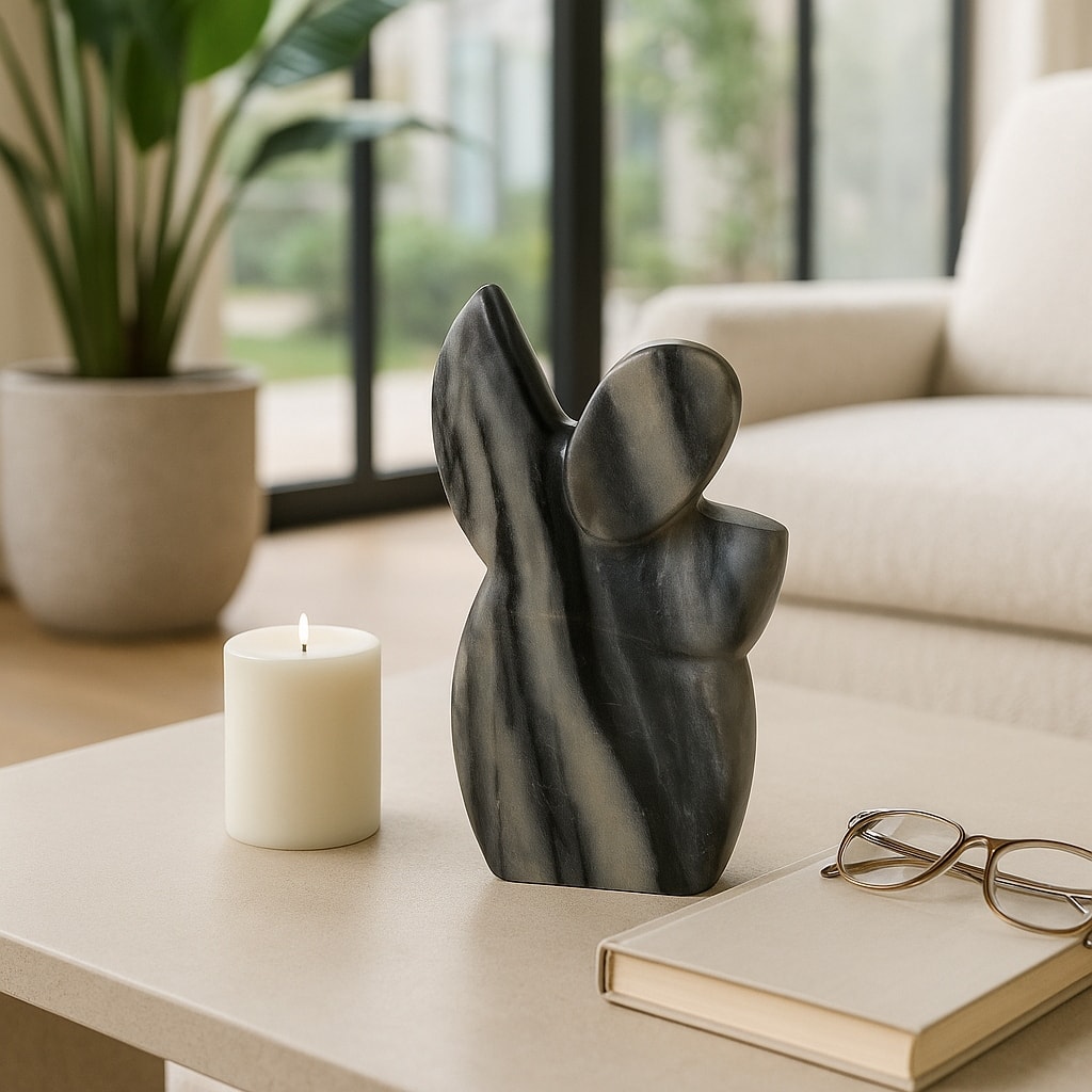 Marble Decorative Statue Elegant Contemporary Carved Figurine