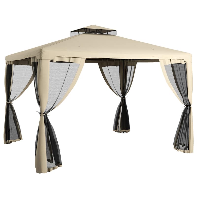 9.6' x 11.6' Patio Gazebo - Grey