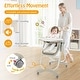 preview thumbnail 18 of 47, Multifunctional Folding Baby High Chair with Rolling Wheels and Adjustable Height - 40" x 23" x 36"-43.5"(L x W x H)