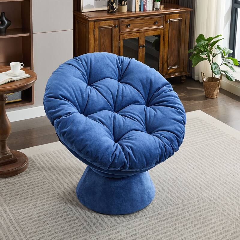 Oversized Swivel Accent Chair, 360-Degree Swivel Barrel Chair, Papasan Chair for Living Room and Bedroom Comfort