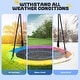 preview thumbnail 20 of 25, 40'' Trekassy 700lb Saucer Tree Swing for Kids Adults 900D Oxford Waterproof with 2pcs Tree Hanging Straps