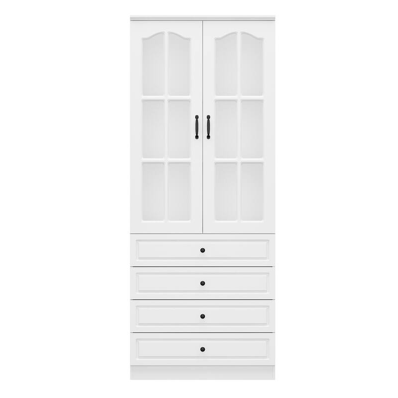 Modular White Contemporary Office Storage Display Cabinet w/UV Finish