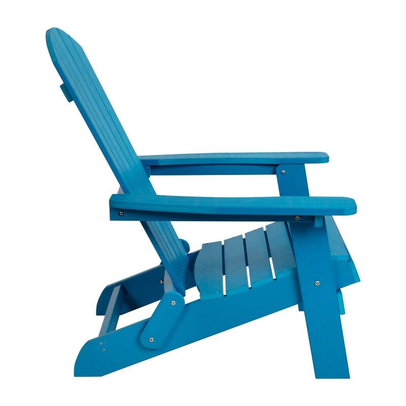 All-Weather Poly Resin Folding Adirondack Chair - Patio Chair