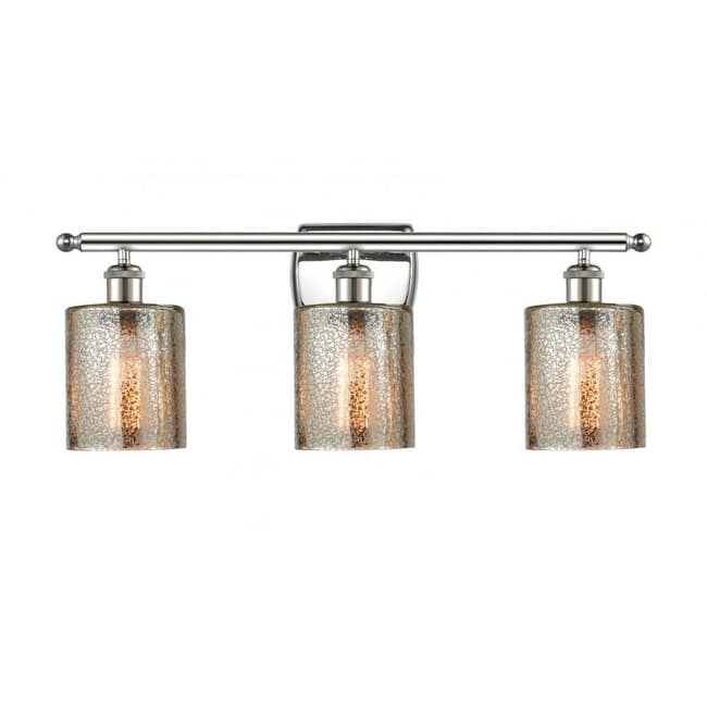 Innovations Lighting Cobbleskill 3 Light 26" Wide Bathroom Vanity - Polished Nickel / Mercury