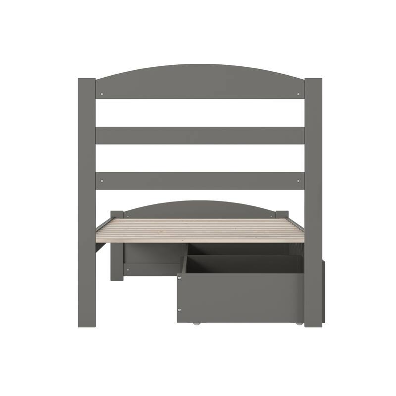 Warren Platform Bed with Footboard and 2 Storage Drawers
