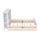 preview thumbnail 10 of 14, Full Platform Bed Solid Wood Storage Bed with Large Storage Space, Headboard with Storage Shelf, Footboard and 4 Drawers