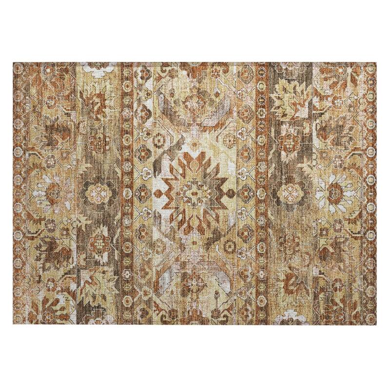 Machine Washable Indoor/ Outdoor Traditional Hudson Chantille Rug