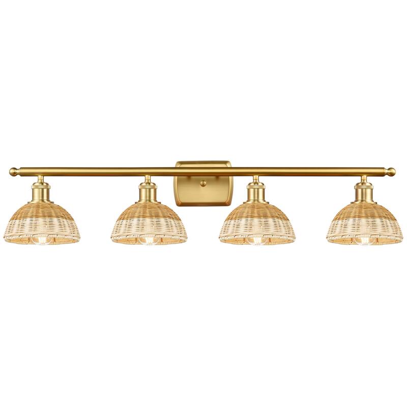 Innovations Lighting Endless Possibilities Ballston - Bristol Natural II - 4 Light 38" Bath Vanity Light - Satin Gold