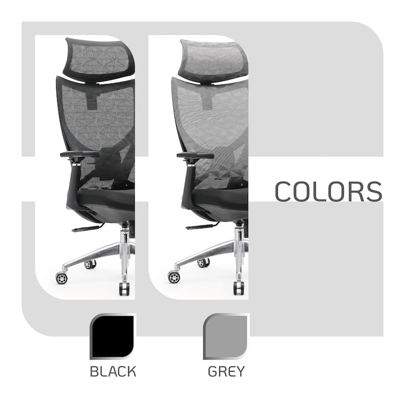 Porthos Home Benton Mesh Office Chair with Aluminium Roller Base