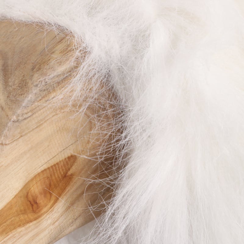 Fabric Wood Figurine with Casual Style and Decorative Wooden Accent