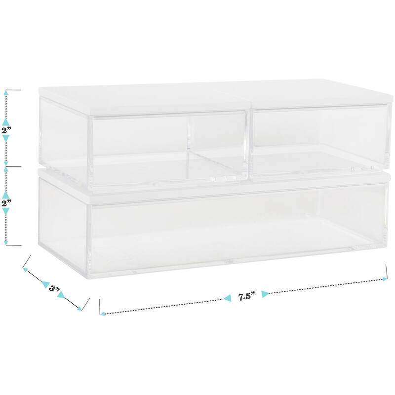 Flash Furniture BE-PB3316-WD-3-MS Brody 2" Tall Stacking Clear Office