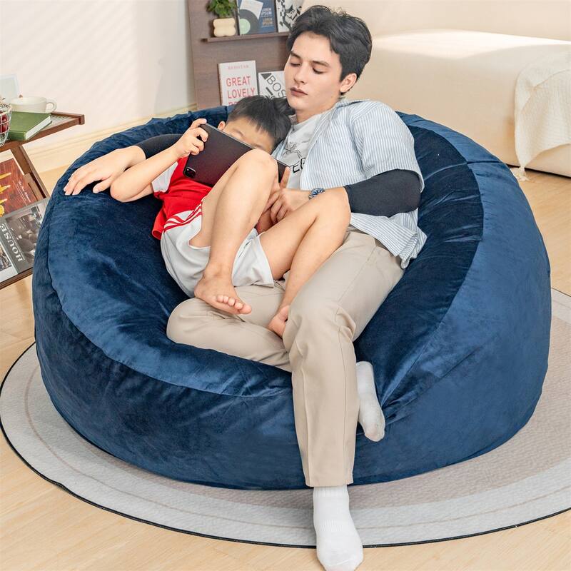 Giant 5' Memory Foam Furniture Bean Bag Chairs with Microfiber Cover