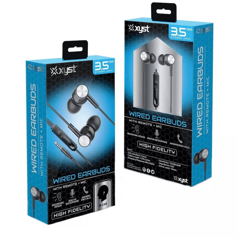 Xyst 3.5mm Stereo In-Ear Earbuds with Microphone