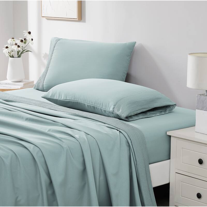 Vilano 21-inch Extra Deep Pocket 4-Piece Bed Sheet Set with Pleated Hem