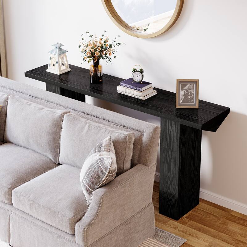 63" Long Sofa Table, Modern Console Table with Thickened Tabletop, Wooden Entryway Table for Living Room, Bedroom