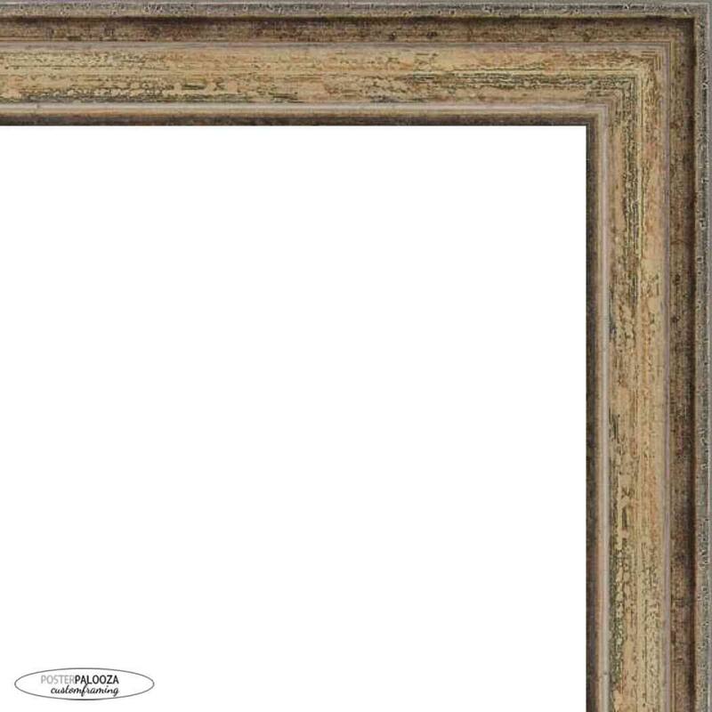 11x16 Frame Antique Acid Finish Wood Picture Frame with UV Acrylic, Foam Board Backing, & Wall