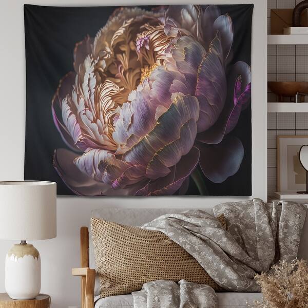 Designart 'Blossoming Pink And White Peony I' Floral Peony Wall ...