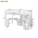 preview thumbnail 49 of 54, Twin/Full Size Loft Bed with Bulit-in L-Shaped Desk and 4 Drawers, Stairway Wooden Loft Bedframe with Open Storage Shelves