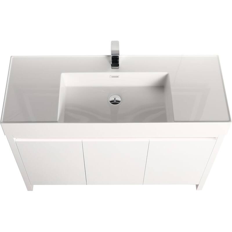 Blossom 48" All Wood Freestanding Bathroom Vanity with Acrylic Sink