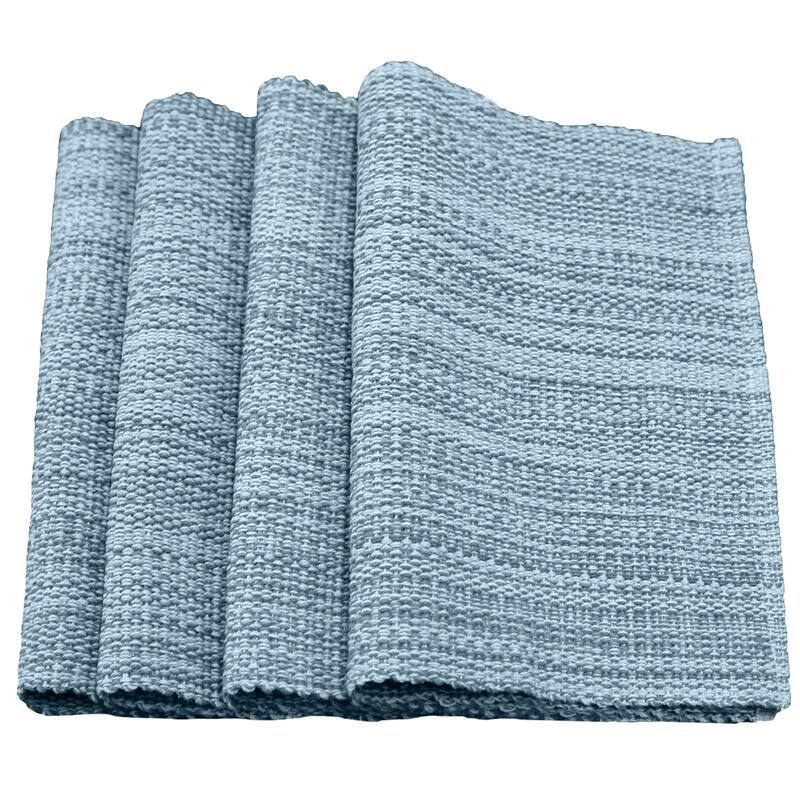 Fabstyles Casual Classic Set of 4 Thick Cotton Heavyweight Placemats - Set of 4 - Sky