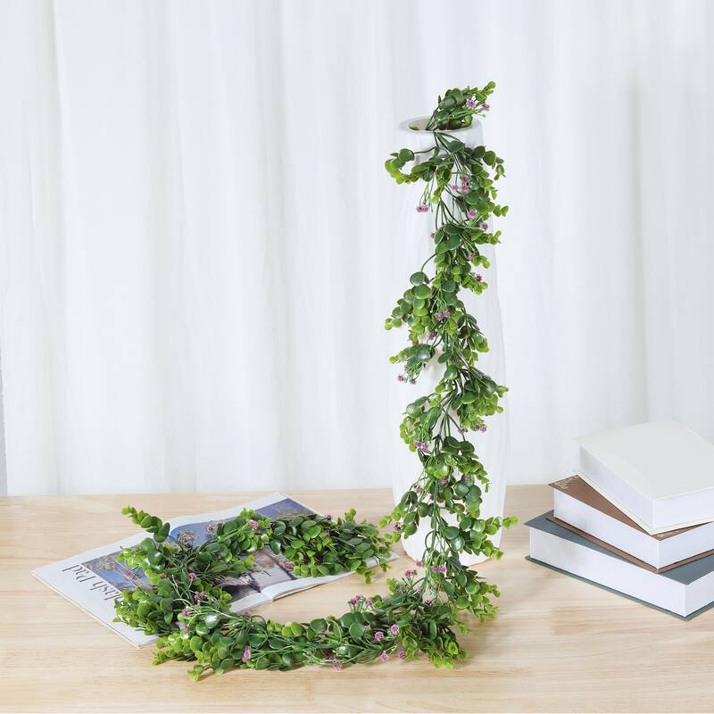 4 Pack Artificial Plants Hanging, Fake Vines Plant, Faux Greenery Vines for Home Room, Shelf, Indoor Outdoor Wall Decor 72"