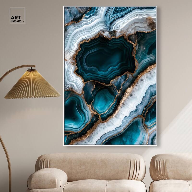 Teal Tectonic I Canvas by Art Remedy