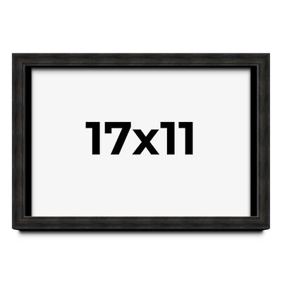 17x11 Shadow Box Black Rustic Barnwood Display Frame | 1.125 Inch