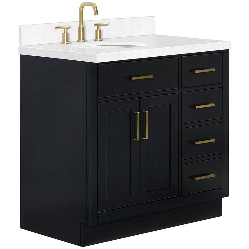 Ariel T036SLCQOVO Hepburn 36" Free Standing Single Oval Basin Vanity