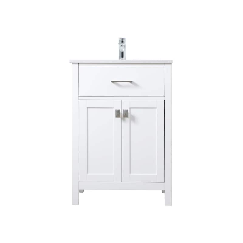 Essense 24 - 36 Inch Single Bathroom Vanity - 24 Inches - White