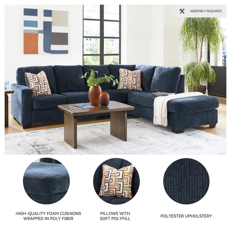 Signature Design by Ashley Aviemore 2-Piece Sectional with Chaise - 110"W x 90"D x 37"H