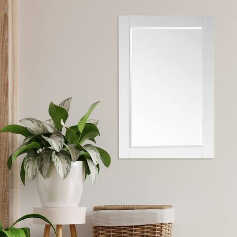 Altair Ivy Rectangular Bathroom Wood Framed Wall Mirror