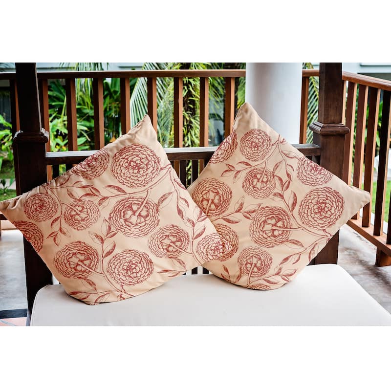 Antique Flowers Indoor/Outdoor Throw Pillow