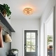 preview thumbnail 5 of 6, C Cattleya 2-Light Natural Rattan Flush Mount Ceiling Light - 16 in.