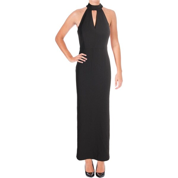 calvin klein crepe halter dress