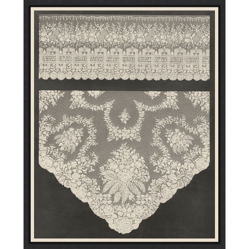 Vintage Lace No. 3 by J.b. Waring (23 x 28 in.), Framed Canvas Wall Art Print