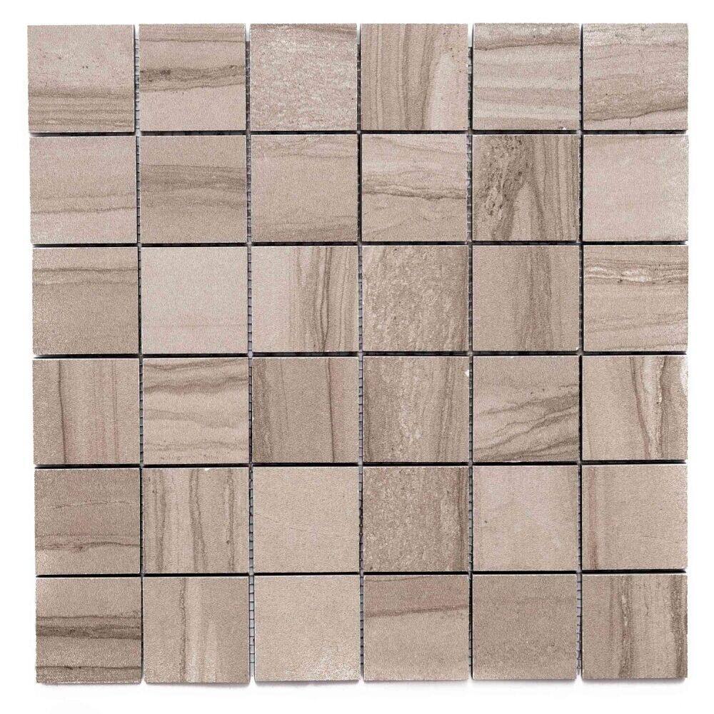 Tampa 2x2 Noce Matte Porcelain Grid Mosaic Tile - Floor, Wall & Backsplash