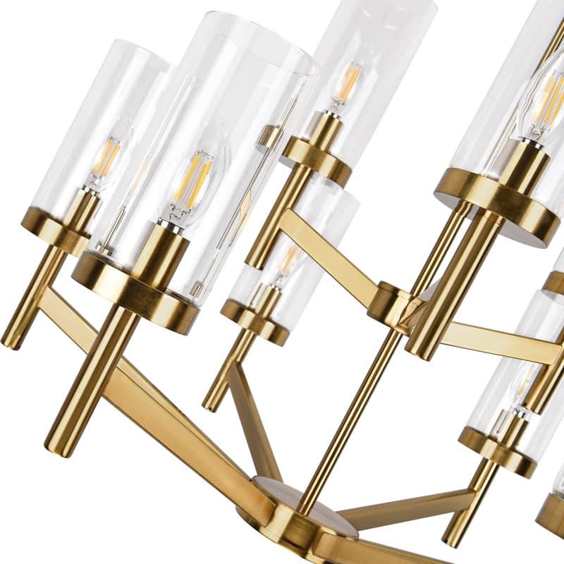 9 - Light Dimmable Tiered Chandelier - N/A