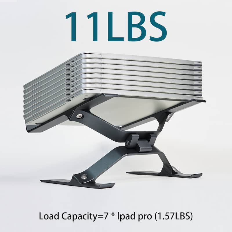 Adjustable Aluminum Laptop Stand Laptop Cart With Stable X-Frame For Home/Office Desk