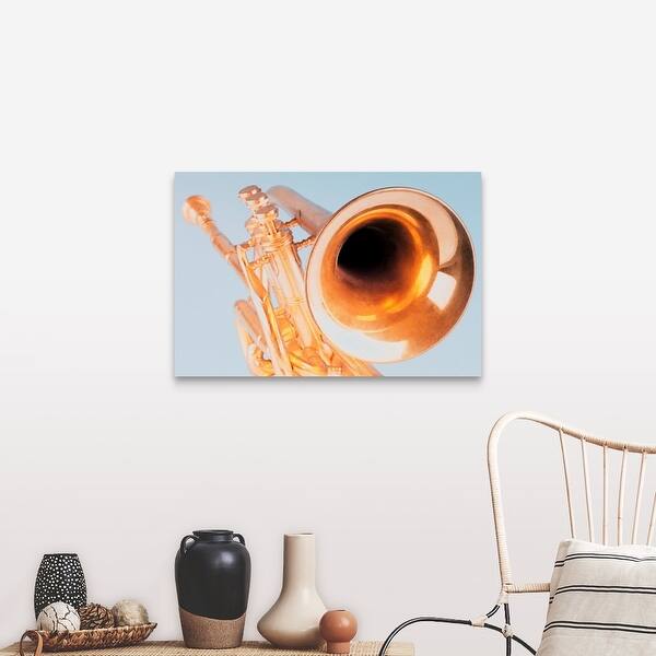 Shop Close Up Of A Trumpet Canvas Wall Art Overstock 16448767