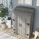 preview thumbnail 8 of 19, DH BASIC Jody Farmhouse Adjustable 4-Shelf Double-Door Shoe Cabinet with Lift-top Storage by Denhour