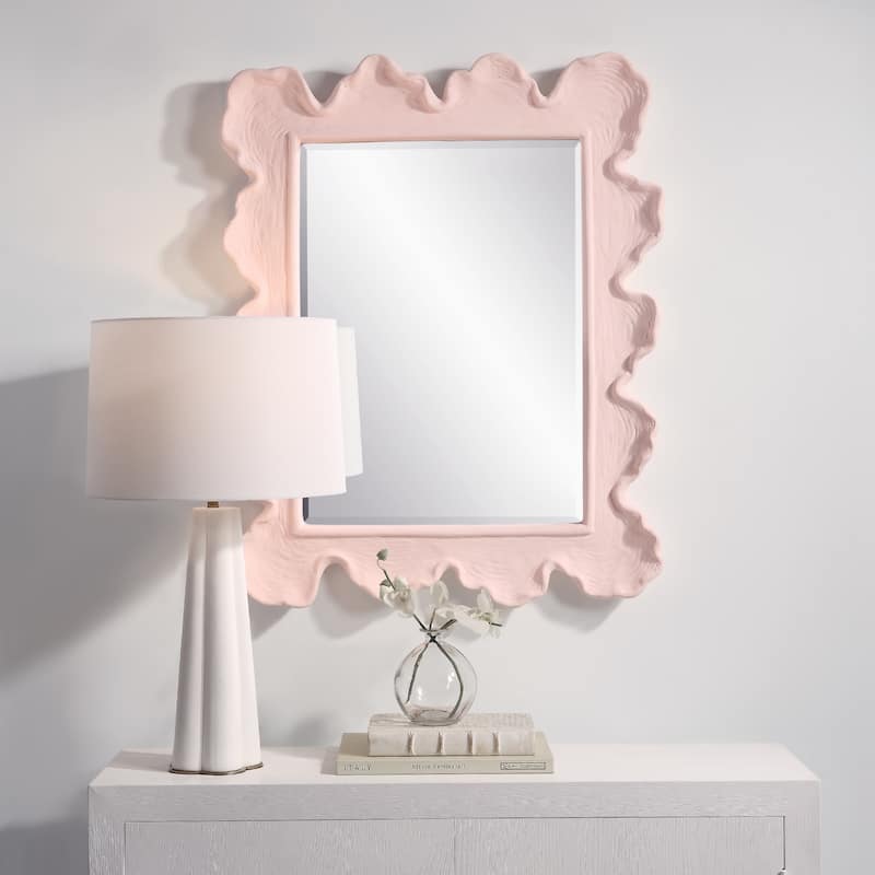 Uttermost Sea Coral Pink Mirror - 27.13"W x 34.25"H x 2.5"D